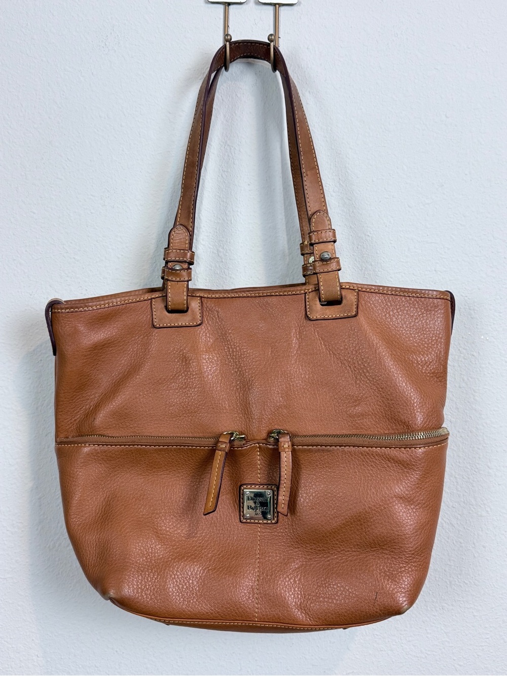 Dooney & Bourke Tan Pebbles Leather Shoulder Tote
